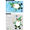 Party Decoration 10Pcs/lot Christmas Decorations Santa Claus Elk Electrostatic Stickers Shopping Mall Glass Window