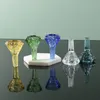 Colored Diamond Shape Smoking Bowl For Glass Hookahs Water Pipes Dab Rigs Smoke Accessories 14mm Male joint