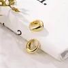 Hoop Earrings Small C Shaped Color Korean Chunky Gold Hoops Minimalist Thick Accessories For Women