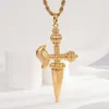 Chains Gold Plated Necklace 60cm Chain Fashion Cross Pendant Copper Jewelry For Men And Women Daily Wear Set Gift