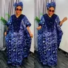 Kleider in Übergröße, afrikanische Kleider für Frauen, muslimische Pailletten-Abayas-Robe, Dashiki, traditionelle afrikanische Kleidung, Ankara-Abendkleid mit Kopfband, modisch, 231120