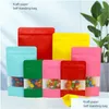 Sacs De Stockage 6 Couleurs Kraft Papier Auto-scellant Sac Avec Fenêtre Stand Up Refermable Grip Pouches Thé Café Grain De Bonbons Emballage Alimentaire Lx Dhsgm