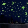 Наклейки на стенах 3d светящиеся звезды лунные точки наклейка для детей детские комнаты спальня дома светятся в темной комбинации DIY