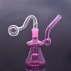 14mm Femelle Mobius Verre Bong Narguilé Matrix Perc Coloré Heady Dab Rigs Chicha Unique Recycler Ashcatcher Bongs avec Brûleur À Huile Mâle LL