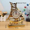 Horloges murales Horloge Alarme Voilier Table Vintage Rétro Modèle Ornement Nautique Bureau Bateau Figure Silencieux Chevet