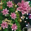 Christmas Decorations 510 sparkling artificial flowers decorated with Mreey tree celebrating a happy Year fake Natal 231121