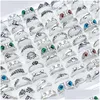 Bande Anneaux En Gros 50 Pcs Sier Rose Grenouille Hibou Aile Antique Mélange Pour Mti Style Femmes Hommes Fille Charme Fête Cadeaux Bijoux Drop De Dhgarden Dhoe5