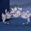 Wedding Hair Jewelry Fashion Crystal Rhinestone Tiaras And Crowns Bridal Wedding Hair Accessories Butterfly Women Head Jewelry Diadems Princess 231121