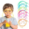 Other Toys 24Pcs Straw Glasses Straw Drinking glasses Party Glasses Crazy Novelty Loop Tube Kids Party Supplies Bar Supplies Creativity Toy 231121