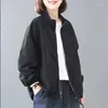 Damesjassen Vintage jas 2023 herfst en winter Koreaanse losse oversized casual jas opstaande kraag top