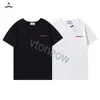 2023 nouvelle mode T-shirt vêtements hommes haut nouveau ruban rouge lettre chemise pradews luxe vêtements rue Shorts vêtements taille S-2XL