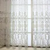 Cortina de cortina de bordado europeu de bordado moderno de luxo de luxo cortinas de decoração para um quarto de jantar vivo