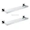 Bathroom Shelves SUS 304 Stainless Steel Bathroom Glass Shelf Wall Mount Glass Towel Rack Polished Storage Towel Hanger Rack 230421