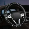 Tampas do volante Protetor Rhombus Pattern Rhombus, com duração de 38 cm de tampa anti -deslize para automóvel