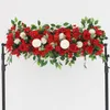 Decorative Flowers 100 CM DIY Silk Wedding Artificial Flower Wall Arrangement for Party Garden Fall Christmas Table Centerpieces Decor