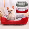 Canis canetas cama para cão gato animal de estimação quadrado canil de pelúcia médio pequeno cão sofá cama almofada quente inverno pet cão cama casa acessórios para animais de estimação 231120