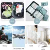 Förvaringspåsar 8st Set Travel Organizer Suitcase Packing Cases Portable Bagage Clothe Shoe Pouch