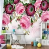 Bakgrundsbilder nordiska väggmålning tapeter för vardagsrum akvarell blomma litet färskt sovrum modern bakgrund vägg papper heminredning