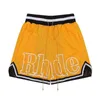 Designerkläder kort fritids Rhude Mesh Basketbyxor Jia Morant Samma mäns Summer Beach Casual Shorts Par Joggare Sportkläder Lösa joggingbyxor Sportkläder