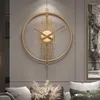 Wandklokken Minimalistisch Noordse klok Modern ontwerp Golden stil mechanisme Creatief esthetisch horloge woonkamer decor