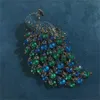 Normal Size Peacock Brooches For Women Rhinestone 4-color Beauty Bird Party Office Brooch Pin Gifts GC2057