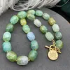 Kedjor 2023 Middle Ancient Vintage Crack Gradient Green Sweet Fashion Salty Glass Bead Halsband