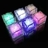 Mini LED Party Lights Square Color Changing Ice Cubes Diamond Heart Rose Glowing Blinking Flashing Novelty Night Supply bulb for Wedding