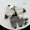 Waistcoat 2023 Korean Winter Children Boy Vest Parka Bomull vadderad tjockare varm spädbarnsutkläder Retro Casual Solid Kid Jacket 231121