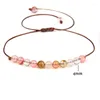 Strand 20pcs Braided Stone Bead Weaving Chain Contracted Bracelet Women Men Energy Beads Buddha Jewelry