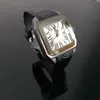 Ca Square Watch Роскошные мужские часы 40 мм Женева Оригинальный корпус из нержавеющей стали Коровий ремень Автоматические механические часы Дизайнерские мужские часы montre watch dhgate