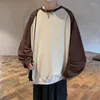 Herren Hoodies Mrgb Trendy Patchwork Farbe Pullover Sweatshirts Baggy Koreanische Mode Harajuku Tops Mann Übergroßen Streetwear