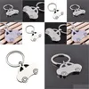 Keychains Lanyards Metal Key Ring Vintage Car Shaped Vehicle Keychain Keyring KeyFob Pendant Decoration Creative Gift Drop Deliver DH2ZM