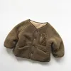 Vestes d'hiver à manches longues pour enfants, manteau Vintage en peluche et velours épais, veste décontractée pour bébés garçons, rembourrée, 2023