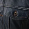 Herren Leder Faux Classic 507 Stil Echte Kuh Jacke Für Männer Blau Schwarz Slim Fit Echte Haut Mantel Männliche Kleidung Herbst Asiatische Größe M421 231120