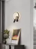 Wandlamp 2023 Ronde met schijnwerpers Lezen woonkamer achtergrond Luxe koperen koper LED