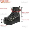 Stivali con zeppa e plateau Stivaletti per donna Stile gotico Cool Vampire Cosplay Street Scarpe da donna Stivali da moto Comodi taglia grande 43 T231121