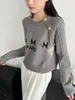 maglione con cappuccio Donna designer Allover lettera qualità tech Maglioni in pile stampato cotone lavorato a maglia girocollo donna lettera Parigi Moda indossa più stili scegli