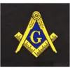 Nociones de costura Herramientas Logotipo masónico Ropa de hierro bordada Emblema de Mason Lodge G Brújula cuadrada Coser en cualquier prenda Entrega de entrega Dh8Kh