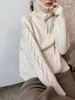 여성 스웨어 인 Wavsiyier 빈티지 두꺼운 한국 가을 스웨터 여자 귀여운 우아한 니트 풀오버 솔리드 점퍼 2023 패션 느슨한 겨울
