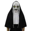 Party Decoration 1pcs/lot Latex Mask Halloween Decorations Full Face Horrible Virgin Mary Nun With Light Eyes Ball Cosplay For Adult Wear