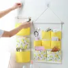 Boîtes de rangement tissu suspendu mur sac chevet téléphone portable dortoir en gros