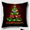 Pillow Case Christmas Fairy Lights Led Pillow Case Polyester Short Plush Cushion Er Reindeer Blue Sky Decoration Gifts 45 X 45Cm Drop Dhjz6