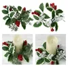 Anneaux de bougies pilier de fleurs décoratives 10 '', couronnes de bougies artificielles pour bougies chauffe-plat pour table de mariage, table à manger, café, ferme