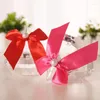 Jewelry Pouches European Diamond Shape Hollow Candy Box Handmade Bow Transparent Wedding Decoration Christmas Gifts