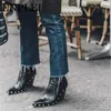 Boots XPAY Ankle Boots Women Pu Leather Pointed Toe Shoes Gladiator Woman Fashion Boots Mujer Invierno Zapatos size 34-43 T231121