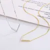 Wisiorki S925 Sterling Srebrny N naszyjnik w kształcie litery V Koreańskie wydanie Proste Pearl Cllar Chain List Ornament