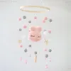 Rattles Mobiles 1 PC Baby Crib Mobile Rattle Windchime Wool Balls Pärlor Bed Bell Wind Chime Nursing Kids Room Hanging Decor 230420