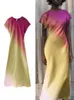 Casual jurken traf dames mode dyed lange jurken lente zomer zomer elegante mouwloze plooien sweet vestidos high street outsedy 230420