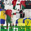Al Nassr FC Soccer Jerseys 2023 Portugal Cr7 Set Set Kit Kit Kit Women Wersja Ronaldo Long Sleeve Bernardo Joao Felix al-Nassr 2022 Koszulka piłkarska 22 23 24 mundurem