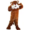 Costume da mascotte leopardo marrone di Natale Abiti da personaggio dei cartoni animati di alta qualità Abiti da carnevale di Halloween Abiti da festa per adulti per feste di compleanno